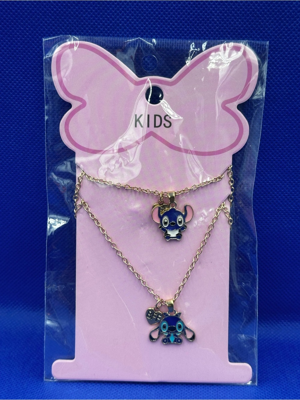 Kids Disney Stitch Character Pendant Necklace Set